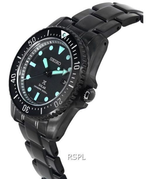 Seiko Prospex Black Series Night Vision Solar Diver&#39,s SNE587 SNE587P1 SNE587P 200M 남성용 시계