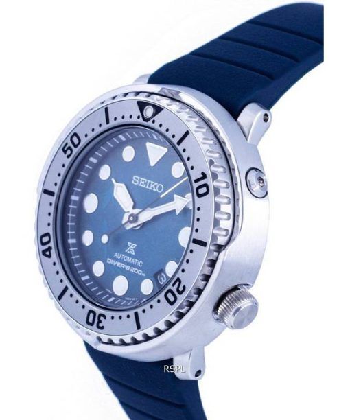 Seiko Prospex Save The Ocean 다이버의 실리콘 자동 SRPH77 SRPH77K1 SRPH77K 200M 남성용 시계