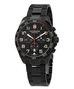 Victorinox Swiss Army FieldForce 스포츠 크로노그래프 스테인레스 스틸 블랙 다이얼 쿼츠 241890 100M 남성용 시계