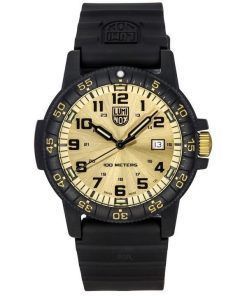 Luminox Sea Turtle 자이언트 플라스틱 스트랩 골드 다이얼 스위스 쿼츠 XS.0325.GP 100M 남성용 시계