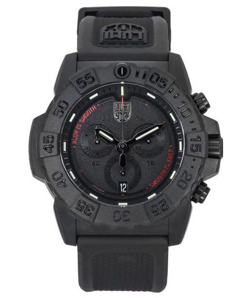 Luminox Navy SEAL 크로노그래프 고무 스트랩 블랙 다이얼 스위스 쿼츠 다이버 XS.3581.SIS 200M 남성용 시계