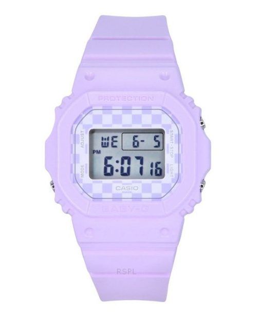 Casio Baby-G 스케이터 패션 디지털 보라색 수지 스트랩 쿼츠 BGD-565GS-6 100M 여성용 시계