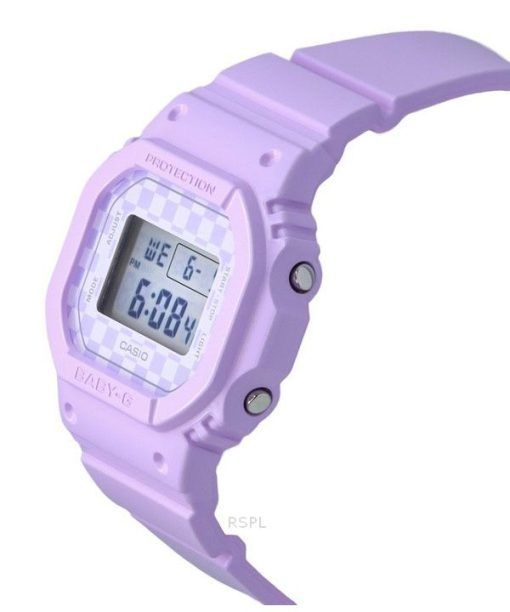 Casio Baby-G 스케이터 패션 디지털 보라색 수지 스트랩 쿼츠 BGD-565GS-6 100M 여성용 시계