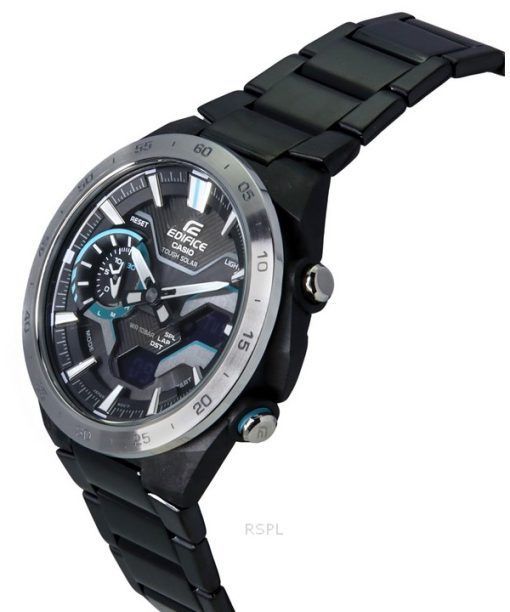 Casio Edifice Windflow 아날로그 디지털 스마트폰 링크 블랙 다이얼 Solar ECB-2200DD-1A 100M 남성용 시계