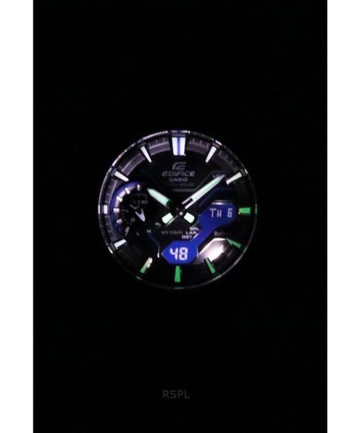 Casio Edifice Windflow 아날로그 디지털 스마트폰 링크 블랙 다이얼 터프 솔라 ECB-2200PB-1A 100M 남성용 시계