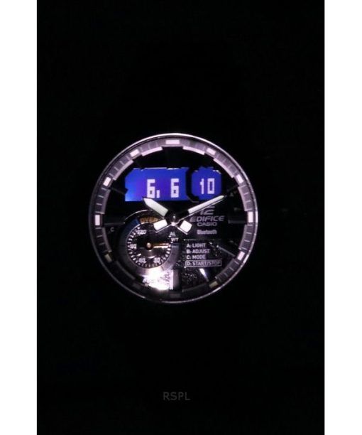 Casio Edifice Sospensione 야간 드라이브 아날로그 디지털 스마트폰 링크 쿼츠 ECB-40NP-1A 100M 남성용 시계
