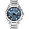 Casio Edifice 아날로그 표준 크로노그래프 스테인레스 스틸 블루 다이얼 쿼츠 EFR-526D-2A 100M 남성용 시계