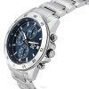 Casio Edifice 아날로그 표준 크로노그래프 스테인레스 스틸 블루 다이얼 쿼츠 EFR-526D-2A 100M 남성용 시계