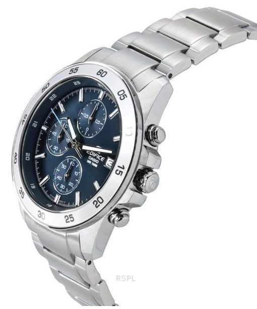 Casio Edifice 아날로그 표준 크로노그래프 스테인레스 스틸 블루 다이얼 쿼츠 EFR-526D-2A 100M 남성용 시계