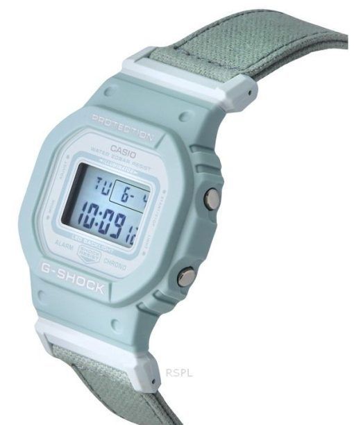 Casio G-Shock 디지털 유기농 블루 천 스트랩 바이오 기반 수지 쿼츠 GMD-S5600CT-3 200M 여성용 시계