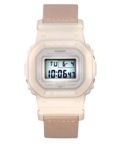 Casio G-Shock 디지털 유기농 핑크 천 스트랩 바이오 기반 수지 쿼츠 GMD-S5600CT-4 200M 여성용 시계