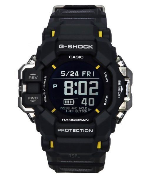 Casio G-Shock Master Of G-Land Rangeman 디지털 바이오 기반 수지 스트랩 Solar GPR-H1000-1 200M 남성용 시계