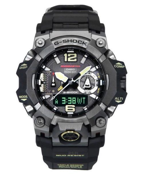 Casio G-Shock Master Of G-Land Mudmaster 아날로그 디지털 스마트폰 링크 터프 솔라 GWG-B1000-1A 200M 남성용 시계