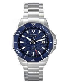 Bulova Marine Star Precisionist 스테인레스 스틸 블루 다이얼 쿼츠 다이버 96B433 200M 남성용 시계