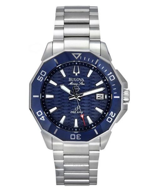 Bulova Marine Star Precisionist 스테인레스 스틸 블루 다이얼 쿼츠 다이버 96B433 200M 남성용 시계