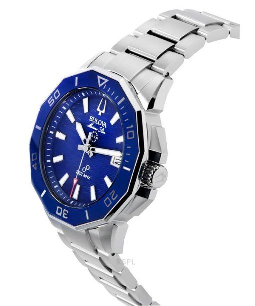 Bulova Marine Star Precisionist 스테인레스 스틸 블루 다이얼 쿼츠 다이버 96B433 200M 남성용 시계