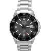 Bulova Marine Star 스테인레스 스틸 블랙 다이얼 Precisionist Quartz 다이버 96B434 200M 남성용 시계