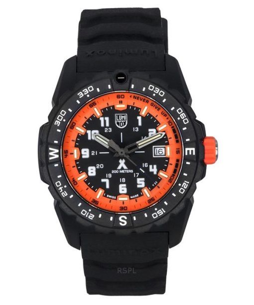 Luminox Bear Grylls Survival Mountain Rubber Strap 블랙 다이얼 쿼츠 다이버 XB.3739 200M 남성용 시계