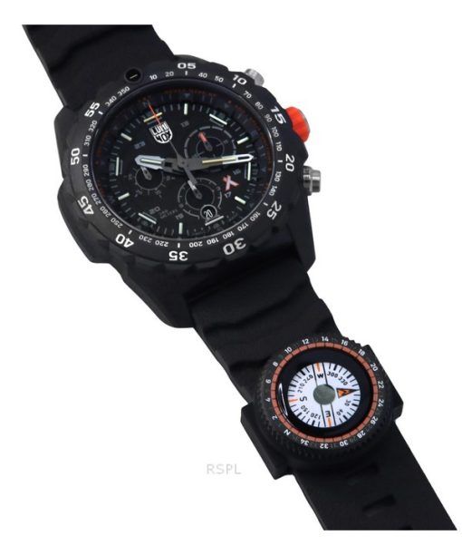 Luminox Bear Grylls Survival Master Series 크로노그래프 블랙 다이얼 쿼츠 다이버 XB.3741 200M 남성용 시계