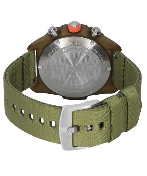 Luminox Bear Grylls Survival ECO 마스터 크로노그래프 그린 다이얼 쿼츠 다이버 XB.3757.ECO 200M 남성용 시계