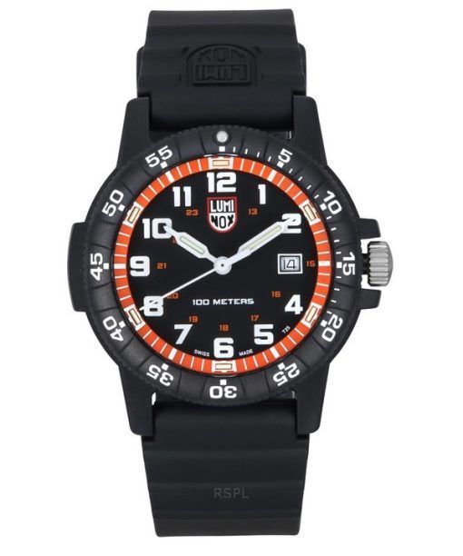 Luminox Leatherback SEA Turtle Giant 폴리우레탄 스트랩 검은색 다이얼 쿼츠 XS.0329.1 100M 남성용 시계