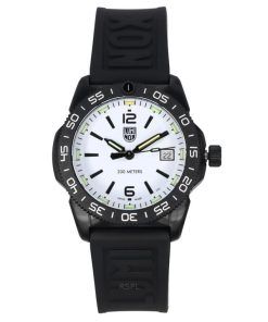 Luminox Pacific 다이버 Ripple Rubber Strap 화이트 다이얼 쿼츠 XS.3127M 200M 남성용 시계