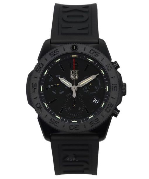 Luminox Pacific 다이버 크로노그래프 고무 스트랩 블랙 다이얼 쿼츠 XS.3141.BO 200M 남성용 시계