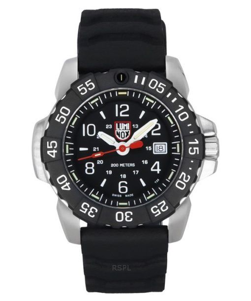 Luminox Navy Seal RSC 고무 스트랩 블랙 다이얼 쿼츠 다이버 XS.3251.CB 200M 남성용 시계