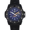 Luminox Navy Seal Foundation 고무 스트랩 블루 다이얼 쿼츠 다이버 XS.3602.NSF 200M 남성용 시계