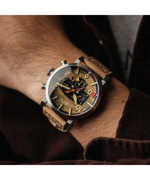 AVI-8 Dambuster 617 Squadron 80th Anniversary Dual Time Chronograph Limited Edition Camo Quartz AV-4107-02 남성용 시계