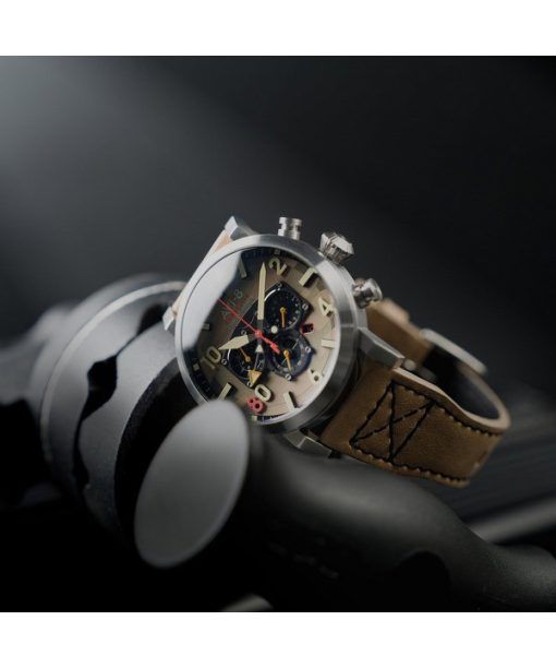 AVI-8 Dambuster 617 Squadron 80th Anniversary Dual Time Chronograph Limited Edition Camo Quartz AV-4107-02 남성용 시계