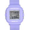 Casio Baby-G Plus 디지털 30주년 기념 보라색 수지 스트랩 쿼츠 BGD-10K-6 100M 여성용 시계(특별 홀더 포함)