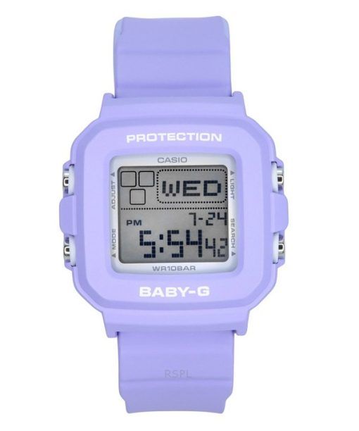 Casio Baby-G Plus 디지털 30주년 기념 보라색 수지 스트랩 쿼츠 BGD-10K-6 100M 여성용 시계(특별 홀더 포함)