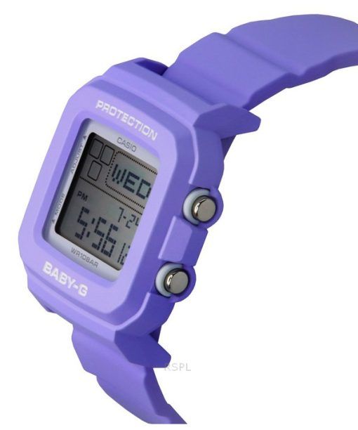 Casio Baby-G Plus 디지털 30주년 기념 보라색 수지 스트랩 쿼츠 BGD-10K-6 100M 여성용 시계(특별 홀더 포함)