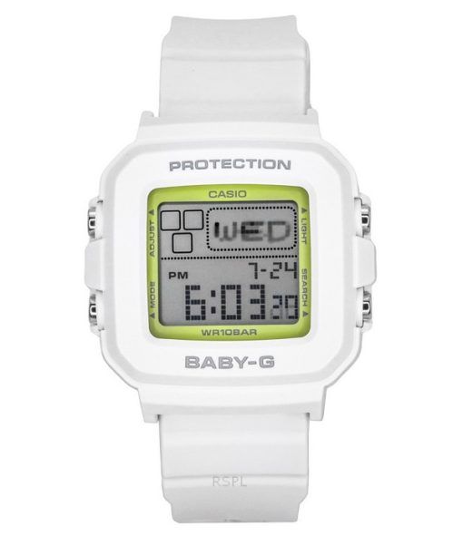 Casio Baby-G Plus 디지털 30주년 기념 화이트 레진 스트랩 쿼츠 BGD-10K-7 100M 여성용 시계(스페셜 홀더 포함)