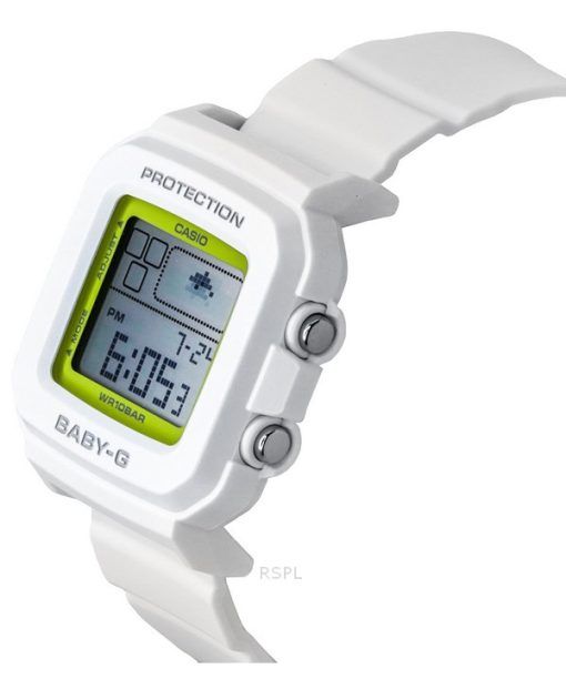 Casio Baby-G Plus 디지털 30주년 기념 화이트 레진 스트랩 쿼츠 BGD-10K-7 100M 여성용 시계(스페셜 홀더 포함)