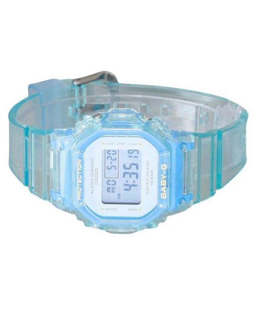 Casio Baby-G 디지털 여름 젤리 투명 라이트 블루 수지 스트랩 쿼츠 BGD-565SJ-2 100M 여성용 시계