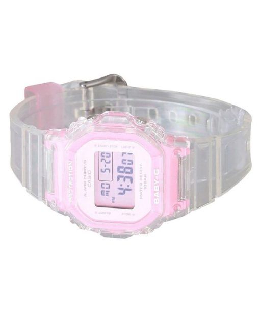 Casio Baby-G 디지털 여름 젤리 투명 핑크 수지 스트랩 쿼츠 BGD-565SJ-7 100M 여성용 시계