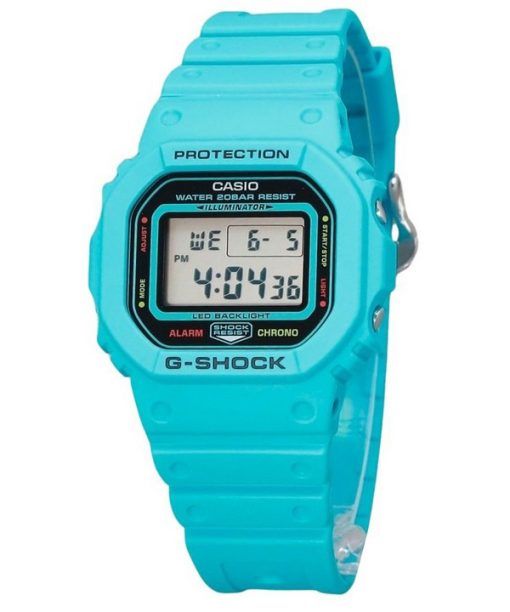 Casio G-Shock 디지털 에너지 파크 시리즈 Vivid Blue Bio Based Resin Strap Quartz DW-5600EP-2 200M 남성용 시계