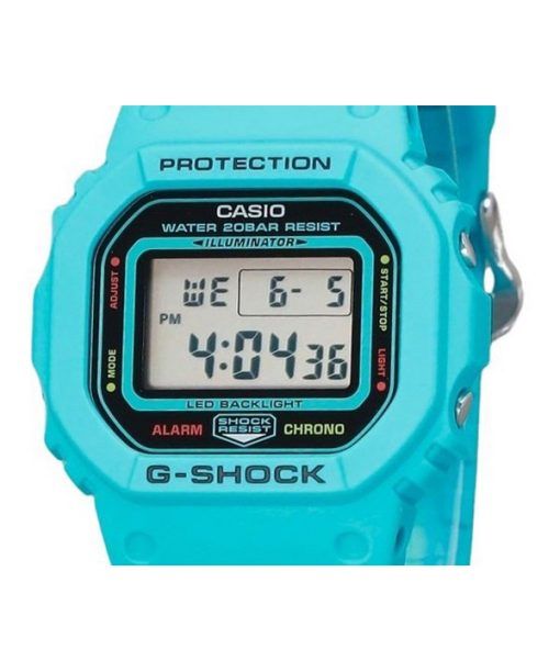 Casio G-Shock 디지털 에너지 파크 시리즈 Vivid Blue Bio Based Resin Strap Quartz DW-5600EP-2 200M 남성용 시계