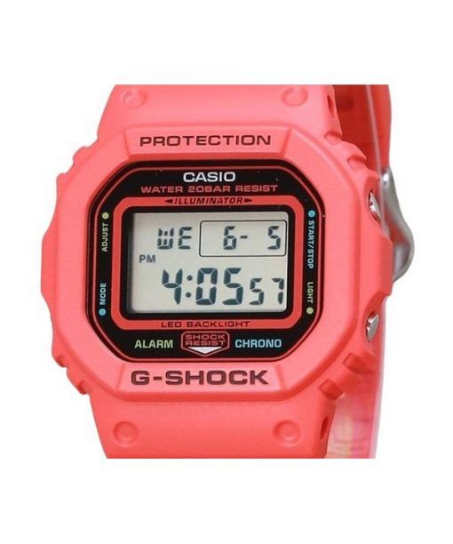 Casio G-Shock 디지털 에너지 파크 시리즈 레드 바이오 기반 수지 스트랩 쿼츠 DW-5600EP-4 200M 남성용 시계