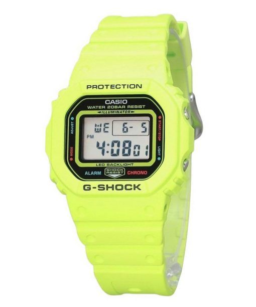 Casio G-Shock 디지털 에너지 파크 시리즈 옐로우 바이오 기반 수지 스트랩 쿼츠 DW-5600EP-9 200M 남성용 시계