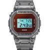 Casio G-Shock 디지털 회색 반투명 수지 스트랩 쿼츠 DW-5600TLS-8 200M 남성용 시계