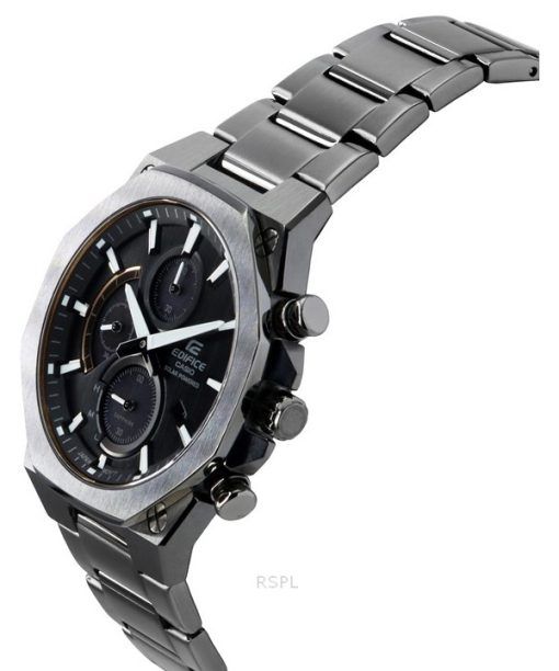 Casio Edifice 슬림 라인 크로노그래프, 사파이어 크리스탈 아날로그 그레이 다이얼 Solar EFS-S570DC-1A 100M 남성용 시계