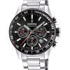 Festina Timeless 크로노그래프 스테인리스 스틸 블랙 다이얼 쿼츠 F20560-6 100M 남성용 시계