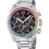 Festina Rainbow Chronograph Crystal Accents 스테인리스 스틸 블랙 다이얼 쿼츠 F20606-3 100M 여성용 시계