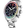 Festina Rainbow Chronograph Crystal Accents 스테인리스 스틸 블랙 다이얼 쿼츠 F20606-3 100M 여성용 시계