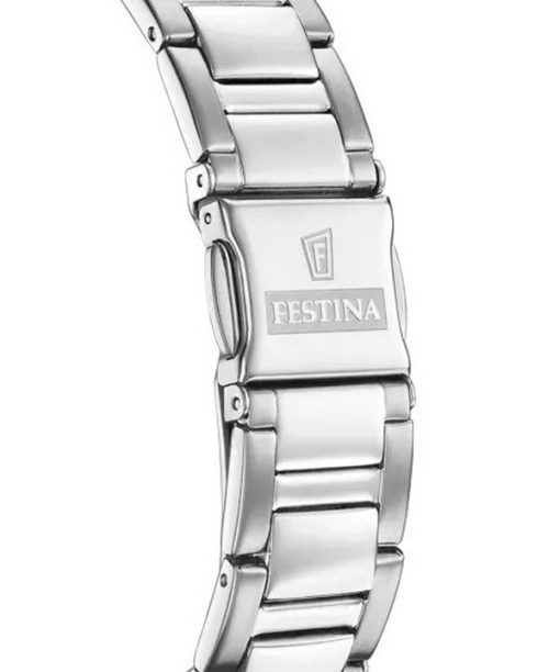 Festina Rainbow Chronograph Crystal Accents 스테인리스 스틸 블랙 다이얼 쿼츠 F20606-3 100M 여성용 시계