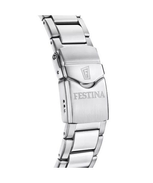 Festina The originals 스테인리스 스틸 오렌지 다이얼 쿼츠 다이버 F20665-5 200M 남성용 시계