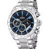 Festina Timeless 크로노그래프 스테인리스 스틸 블랙 다이얼 쿼츠 F20668-6 100M 남성용 시계